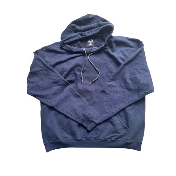 Fruit of the Loom Men’s Hooded Sweatshirt Size XL - Blue Casual Pullover Hoodie - Picture 1 of 5